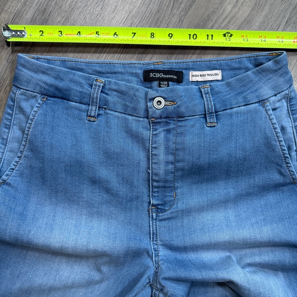 BCBGeneration High Rise Trouser Wide Leg Jeans - Size 11/30 - Picture 6 of 16